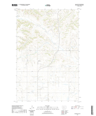 United States Geological Survey Halliday NE, ND (2020, 24000-Scale) digital map