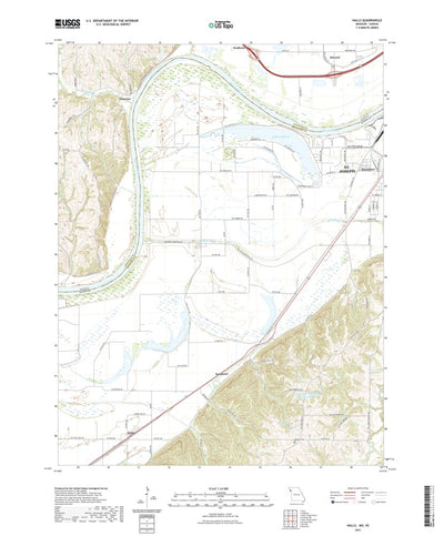 United States Geological Survey Halls, MO (2021, 24000-Scale) digital map