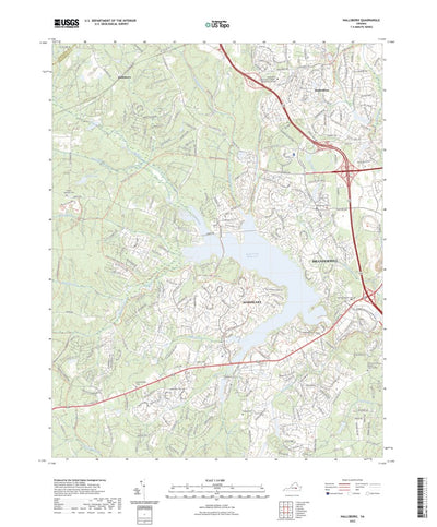 United States Geological Survey Hallsboro, VA (2022, 24000-Scale) digital map