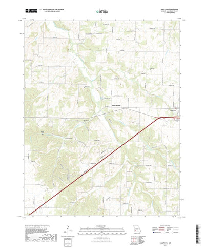 United States Geological Survey Halltown, MO (2021, 24000-Scale) digital map