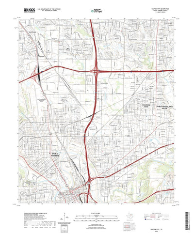 United States Geological Survey Haltom City, TX (2022, 24000-Scale) digital map
