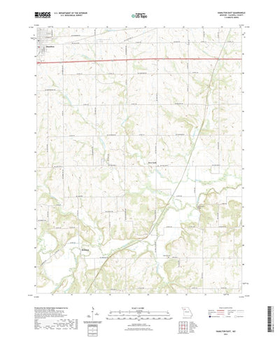 United States Geological Survey Hamilton East, MO (2021, 24000-Scale) digital map
