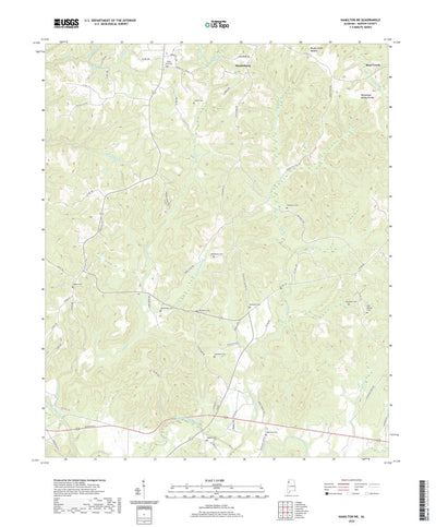 United States Geological Survey Hamilton NE, AL (2020, 24000-Scale) digital map