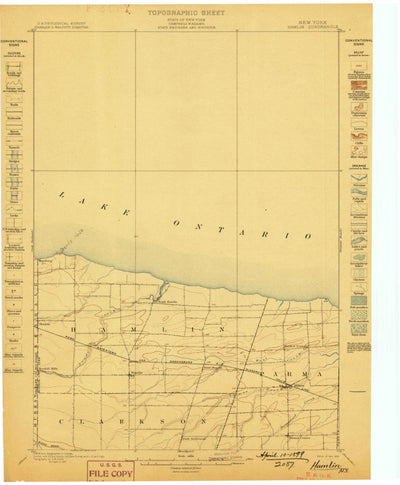 United States Geological Survey Hamlin, NY (1899, 62500-Scale) digital map