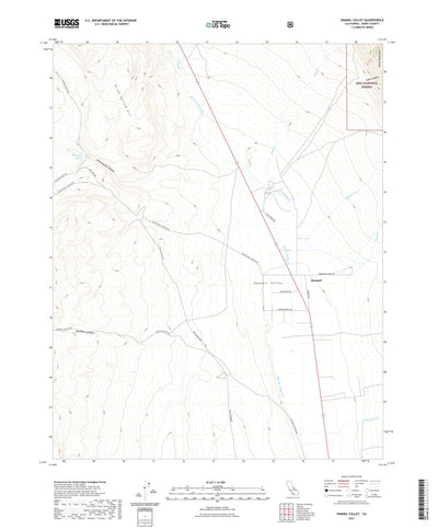 United States Geological Survey Hammil Valley, CA (2021, 24000-Scale) digital map