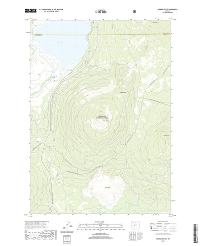 United States Geological Survey Hamner Butte, OR (2020, 24000-Scale) digital map