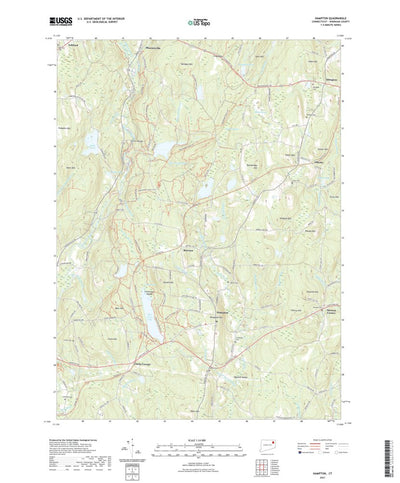 United States Geological Survey Hampton, CT (2021, 24000-Scale) digital map