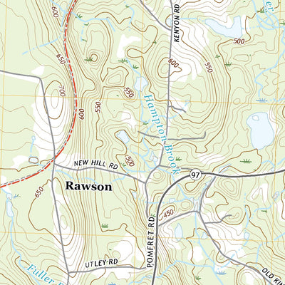 United States Geological Survey Hampton, CT (2021, 24000-Scale) digital map