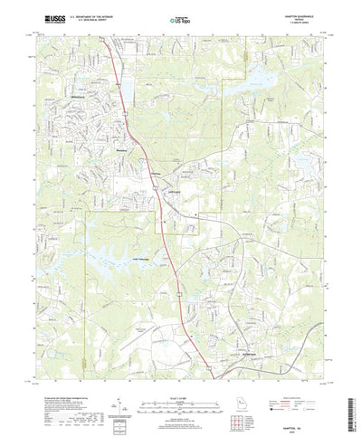 United States Geological Survey Hampton, GA (2020, 24000-Scale) digital map