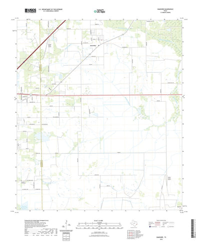 United States Geological Survey Hamshire, TX (2022, 24000-Scale) digital map