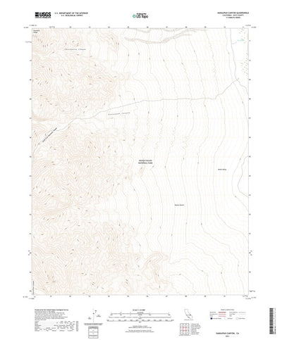 United States Geological Survey Hanaupah Canyon, CA (2021, 24000-Scale) digital map