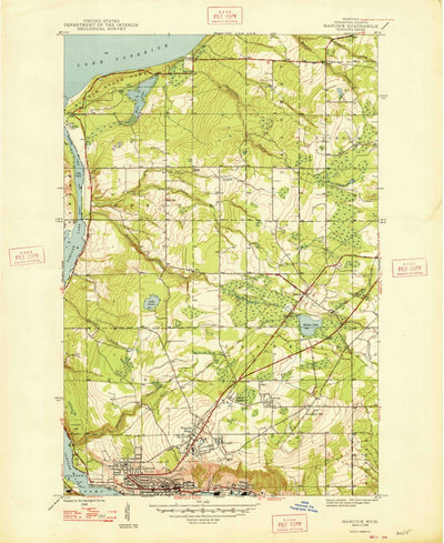 United States Geological Survey Hancock, MI (1948, 24000-Scale) digital map