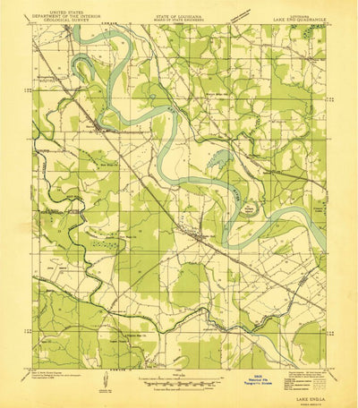 United States Geological Survey Hanna, LA (1938, 31680-Scale) digital map