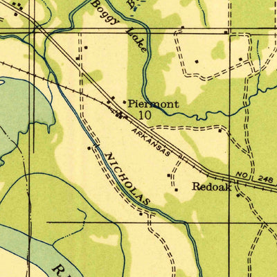 United States Geological Survey Hanna, LA (1938, 31680-Scale) digital map