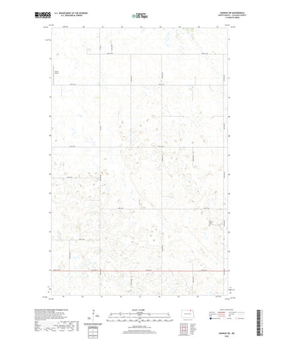 United States Geological Survey Hannah SW, ND (2020, 24000-Scale) digital map