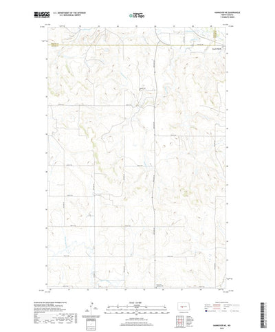 United States Geological Survey Hannover NE, ND (2020, 24000-Scale) digital map