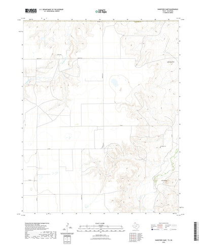 United States Geological Survey Hansford Camp, TX (2022, 24000-Scale) digital map