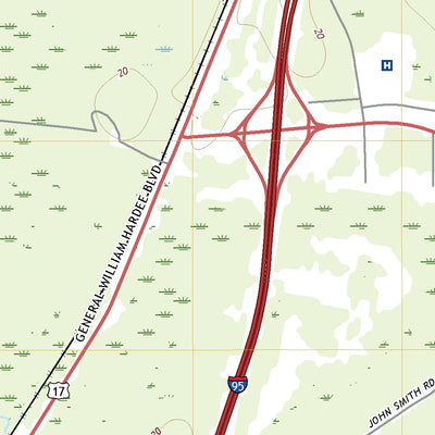 United States Geological Survey Hardeeville, SC (2020, 24000-Scale) digital map
