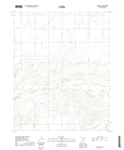 United States Geological Survey Hardesty NE, OK (2022, 24000-Scale) digital map