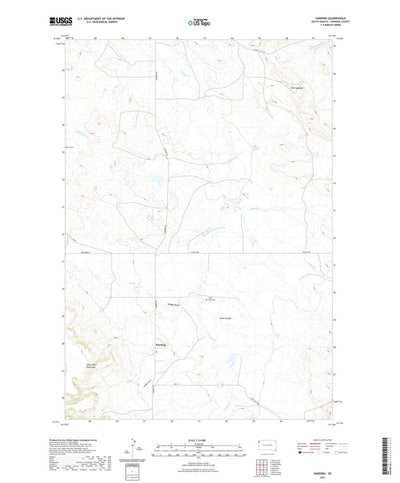 United States Geological Survey Harding, SD (2021, 24000-Scale) digital map