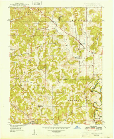 United States Geological Survey Hardinsburg, IN (1949, 24000-Scale) digital map