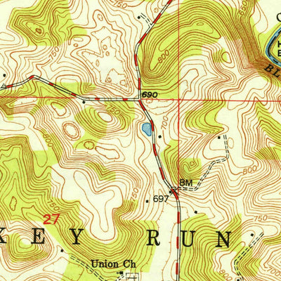United States Geological Survey Hardinsburg, IN (1949, 24000-Scale) digital map