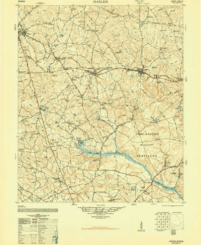 United States Geological Survey Harlem, GA (1948, 62500-Scale) digital map