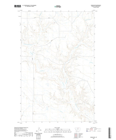 United States Geological Survey Harlem NW, MT (2020, 24000-Scale) digital map