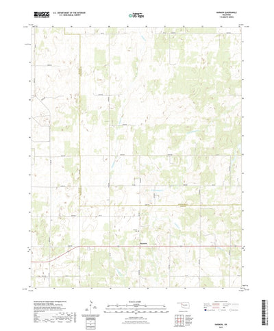 United States Geological Survey Harmon, OK (2022, 24000-Scale) digital map