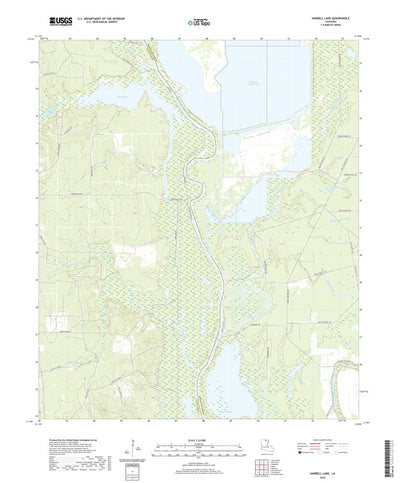 United States Geological Survey Harrell Lake, LA (2020, 24000-Scale) digital map