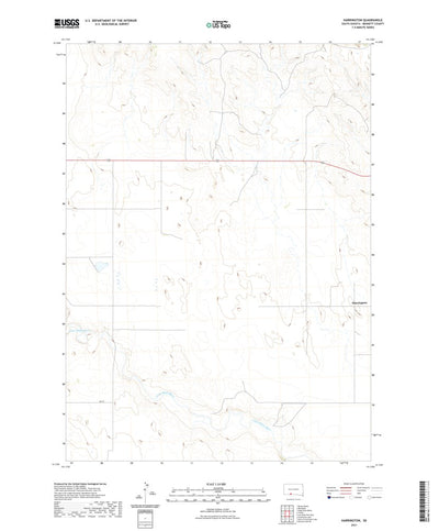 United States Geological Survey Harrington, SD (2021, 24000-Scale) digital map