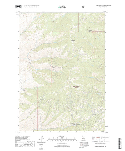 United States Geological Survey Harris Creek Summit, ID (2020, 24000-Scale) digital map