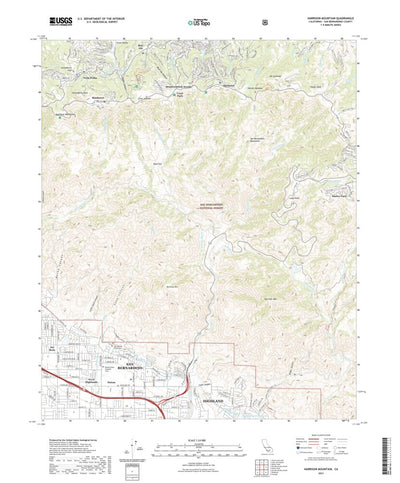 United States Geological Survey Harrison Mountain, CA (2021, 24000-Scale) digital map