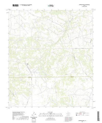 United States Geological Survey Harrison Ranch, TX (2022, 24000-Scale) digital map