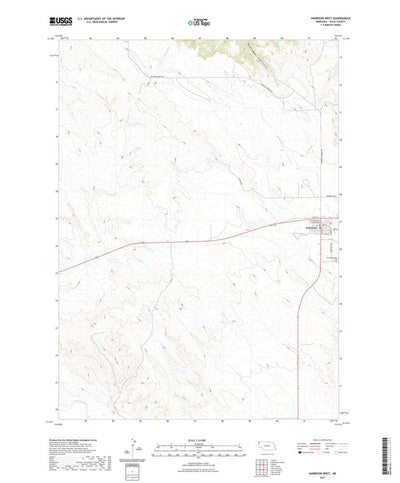 United States Geological Survey Harrison West, NE (2021, 24000-Scale) digital map