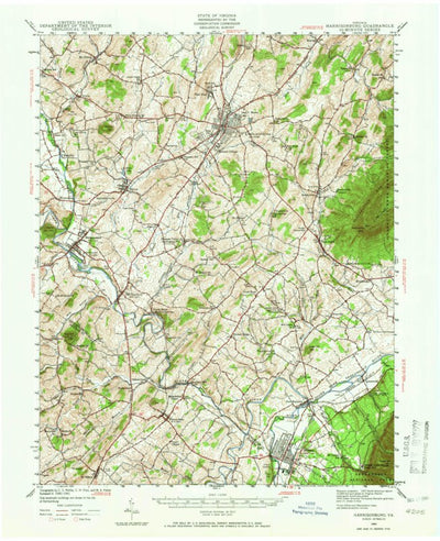 United States Geological Survey Harrisonburg, VA (1941, 62500-Scale) digital map
