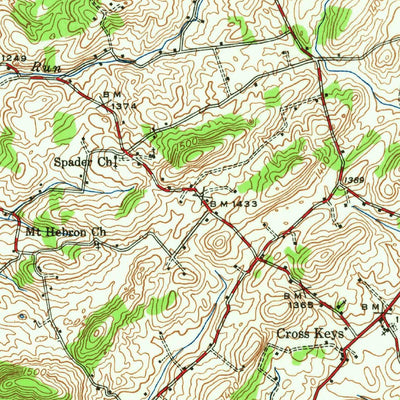 United States Geological Survey Harrisonburg, VA (1941, 62500-Scale) digital map