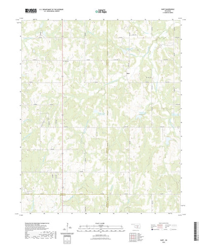 United States Geological Survey Hart, OK (2022, 24000-Scale) digital map