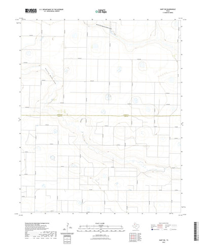 United States Geological Survey Hart SW, TX (2022, 24000-Scale) digital map