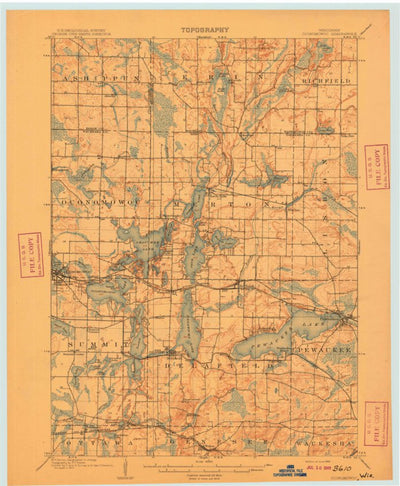 United States Geological Survey Hartland, WI (1909, 62500-Scale) digital map