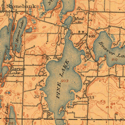 United States Geological Survey Hartland, WI (1909, 62500-Scale) digital map