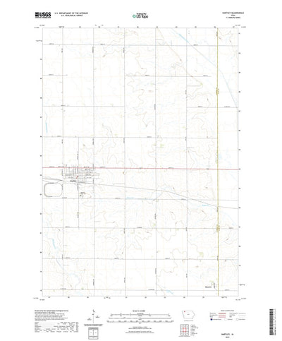 United States Geological Survey Hartley, IA (2022, 24000-Scale) digital map