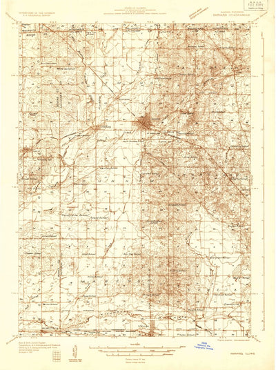 United States Geological Survey Harvard, IL-WI (1932, 48000-Scale) digital map