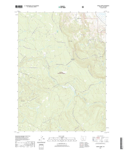 United States Geological Survey Harvey Creek, OR (2020, 24000-Scale) digital map