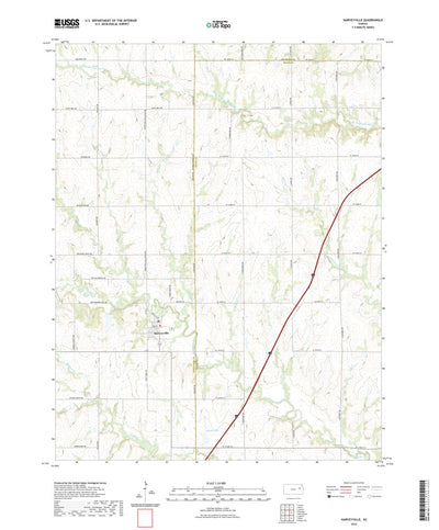 United States Geological Survey Harveyville, KS (2022, 24000-Scale) digital map