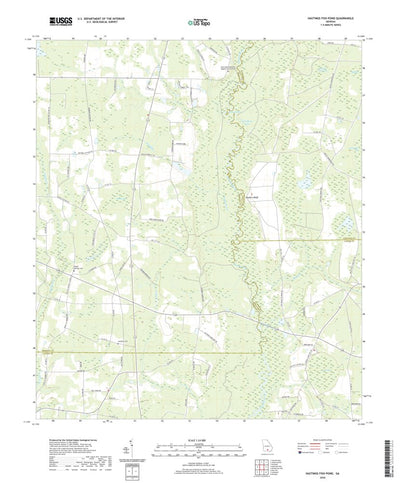 United States Geological Survey Hastings Fish Pond, GA (2020, 24000-Scale) digital map