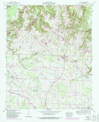 United States Geological Survey Hatton, AL (1948, 24000-Scale) digital map