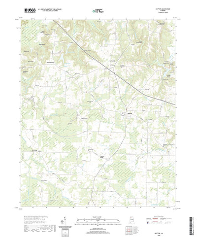 United States Geological Survey Hatton, AL (2020, 24000-Scale) digital map