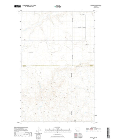 United States Geological Survey Haugens Hill, MT (2020, 24000-Scale) digital map