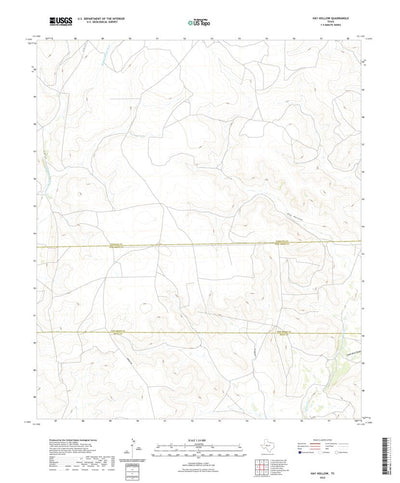 United States Geological Survey Hay Hollow, TX (2022, 24000-Scale) digital map